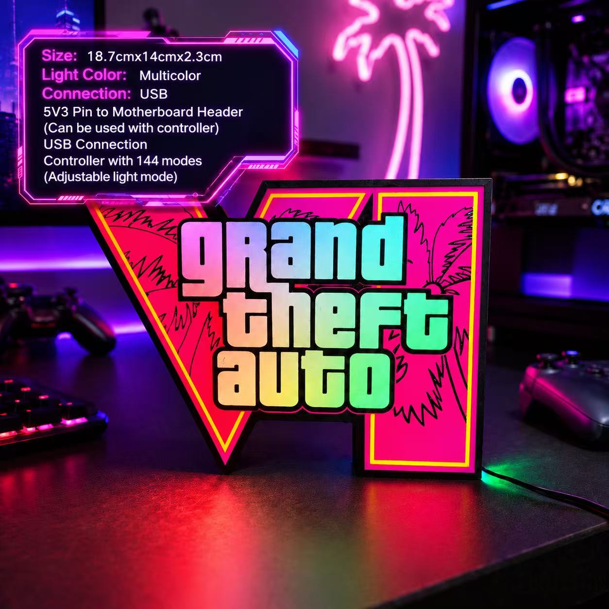 Nuova Luce Ambientale USB GTA  - Desk Setup Lamp recensione e prezzo